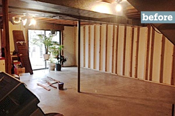 Before photo of the basement.