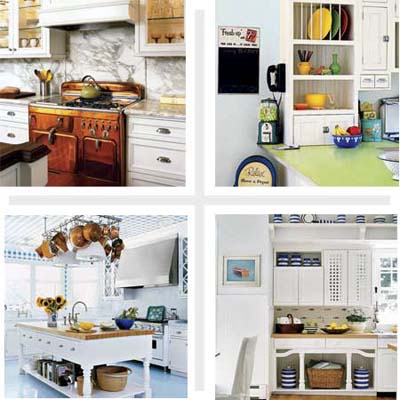 Collage of kitchen upgrades.