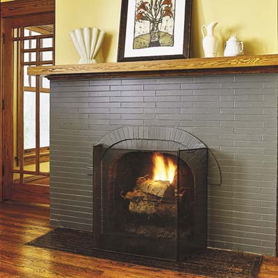 A roaring fireplace