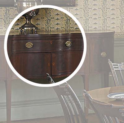 Federal-style oval shaped elliptical