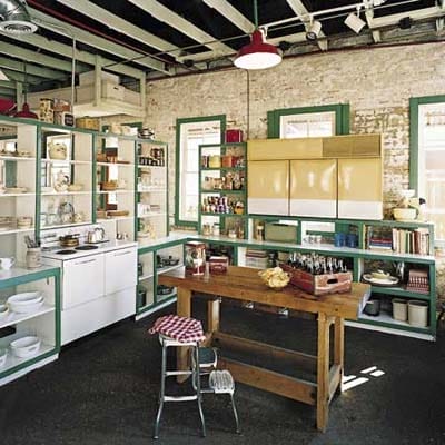 The kitchen in the old service station