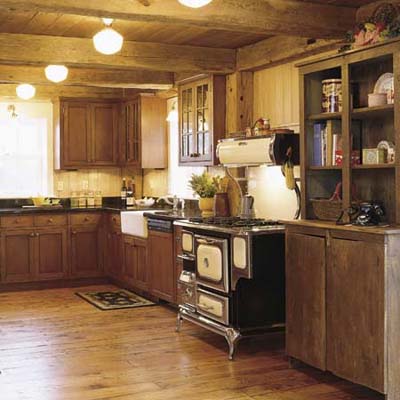 A kitchen inside the barn
