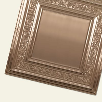 Copper ceiling panel.