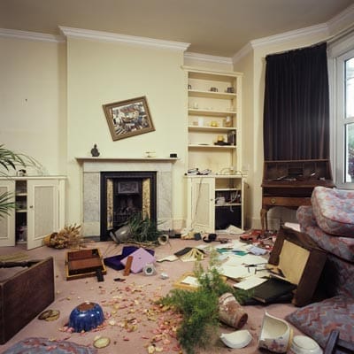 A ransacked home after a disastrous robbery