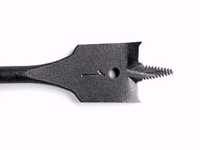 A spade drill bit.