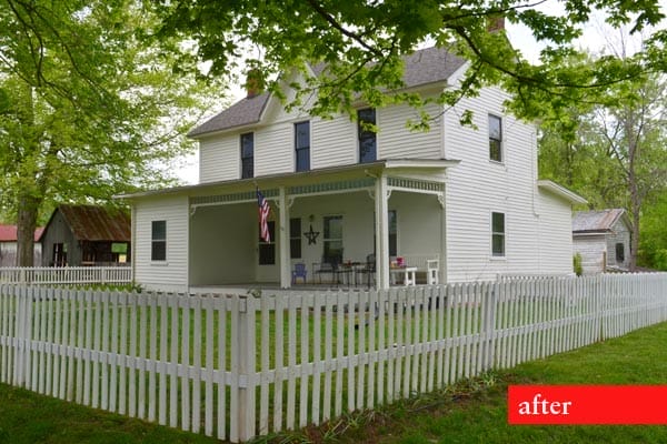 An after photo of the house in Indiana