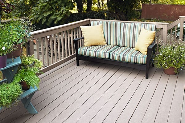 a bright deck with natural color
