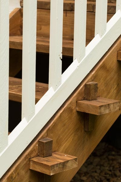 Rebuilt porch stairs