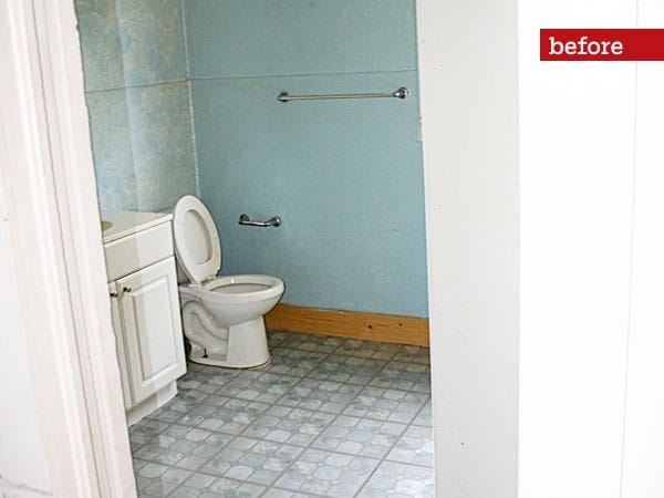 A before photo of the bathroom