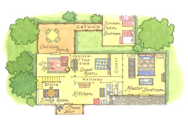 An illustration of the floor plans