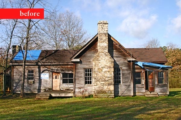A before photo of the house in need of saving