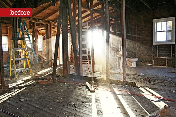 The interior of the house before renovations started