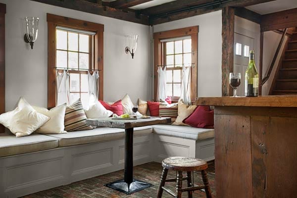 A built-in window bench