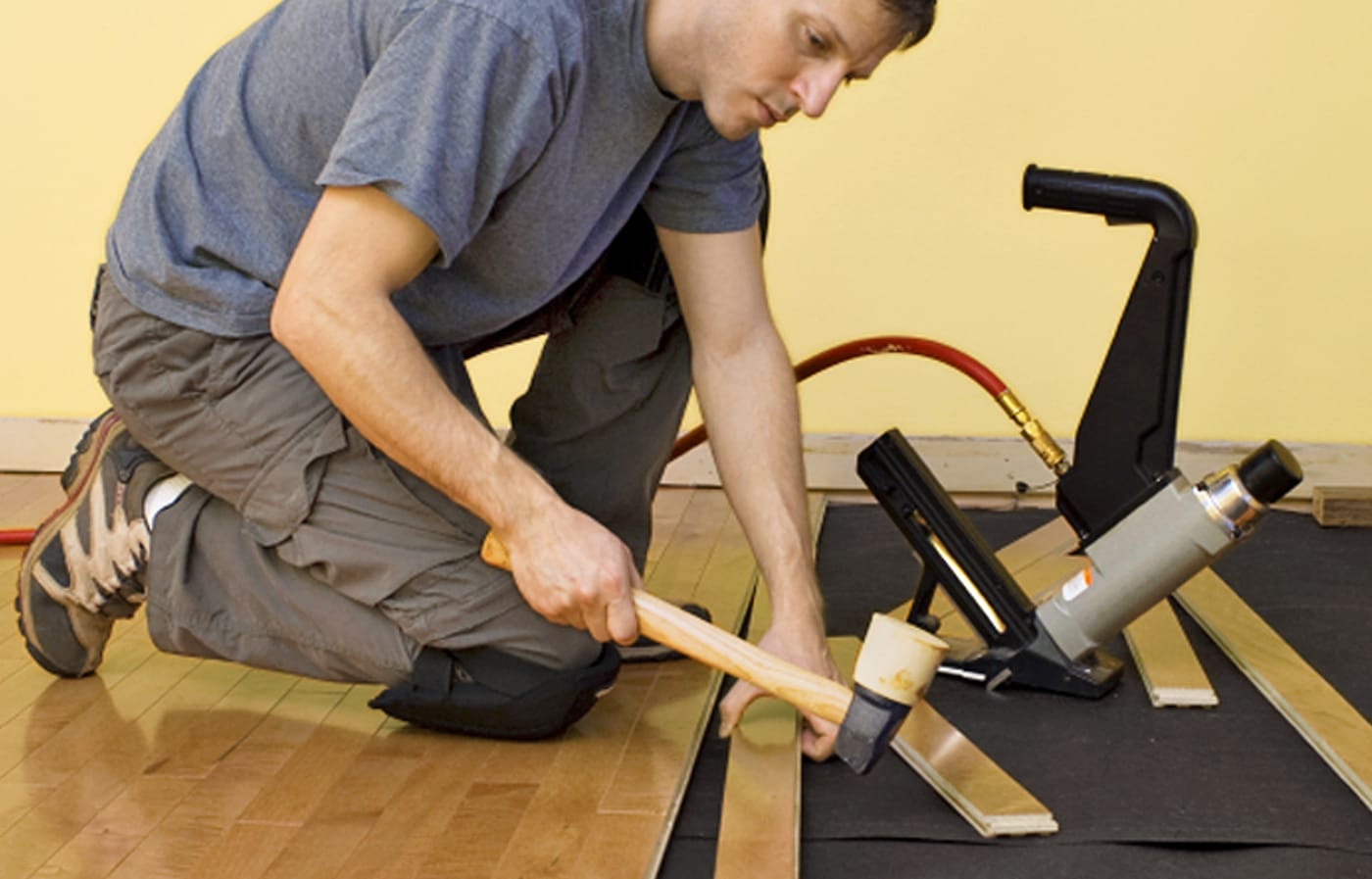 laying bamboo flooring
