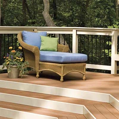 a deck with many different colors to help it stand out