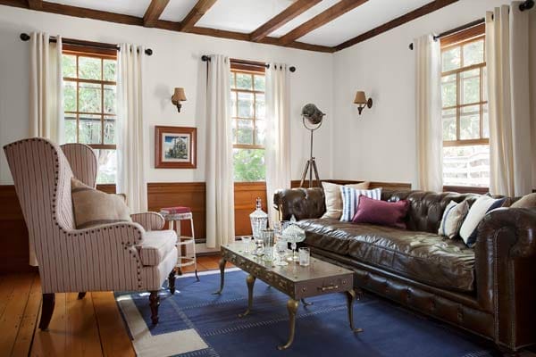 A decorated living room
