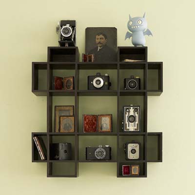 Wall cubbies with trinkets