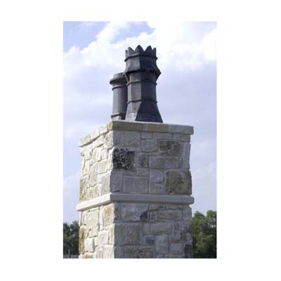 A chimney with mix and match Chimney Pots.