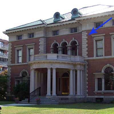 A house with fascia and eaves.