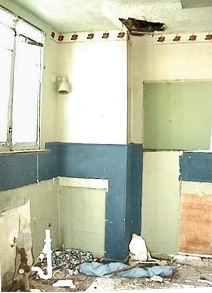 A kitchen in need of repairs
