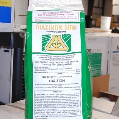 Diazinon, a pesticide.