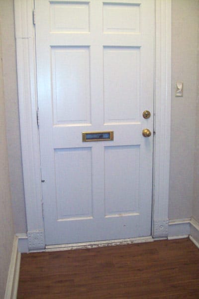 A door with original casings
