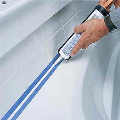 Recaulking a bathtub