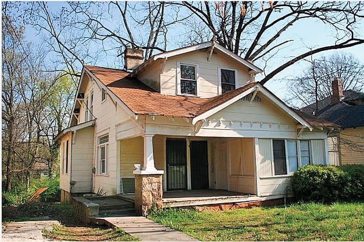 A before photo of the exterior