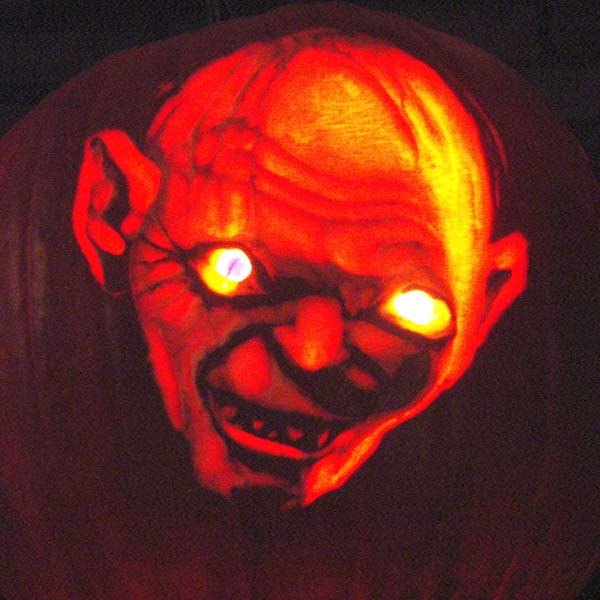 Gollum pumpkin carving