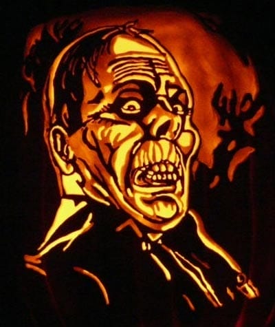The Phantom pumpkin carving