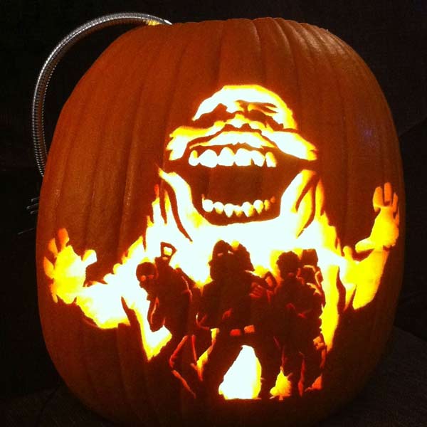Ghostbusters pumpkin carving