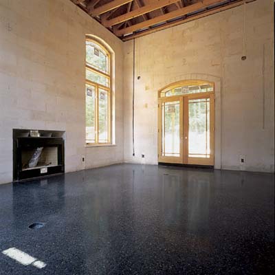Photo of a house with terrazzo flooring installed. 