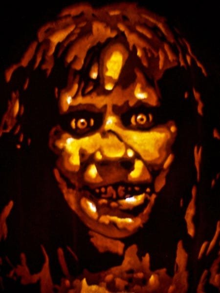 The Exorcist pumpkin carving