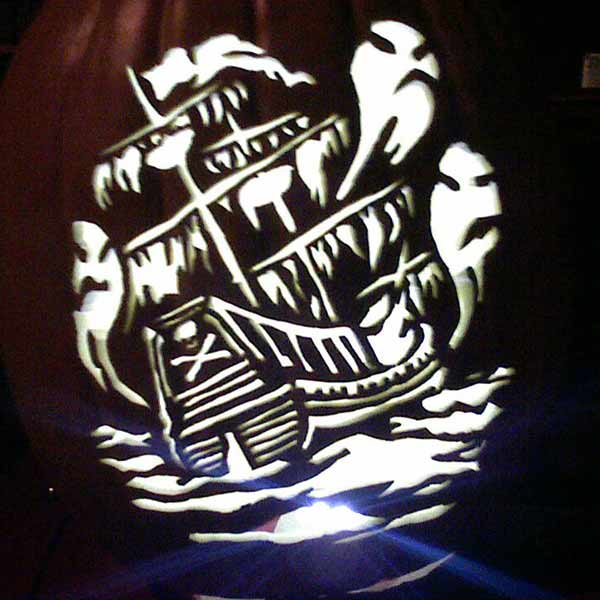 Ghost pirates pumpkin carving