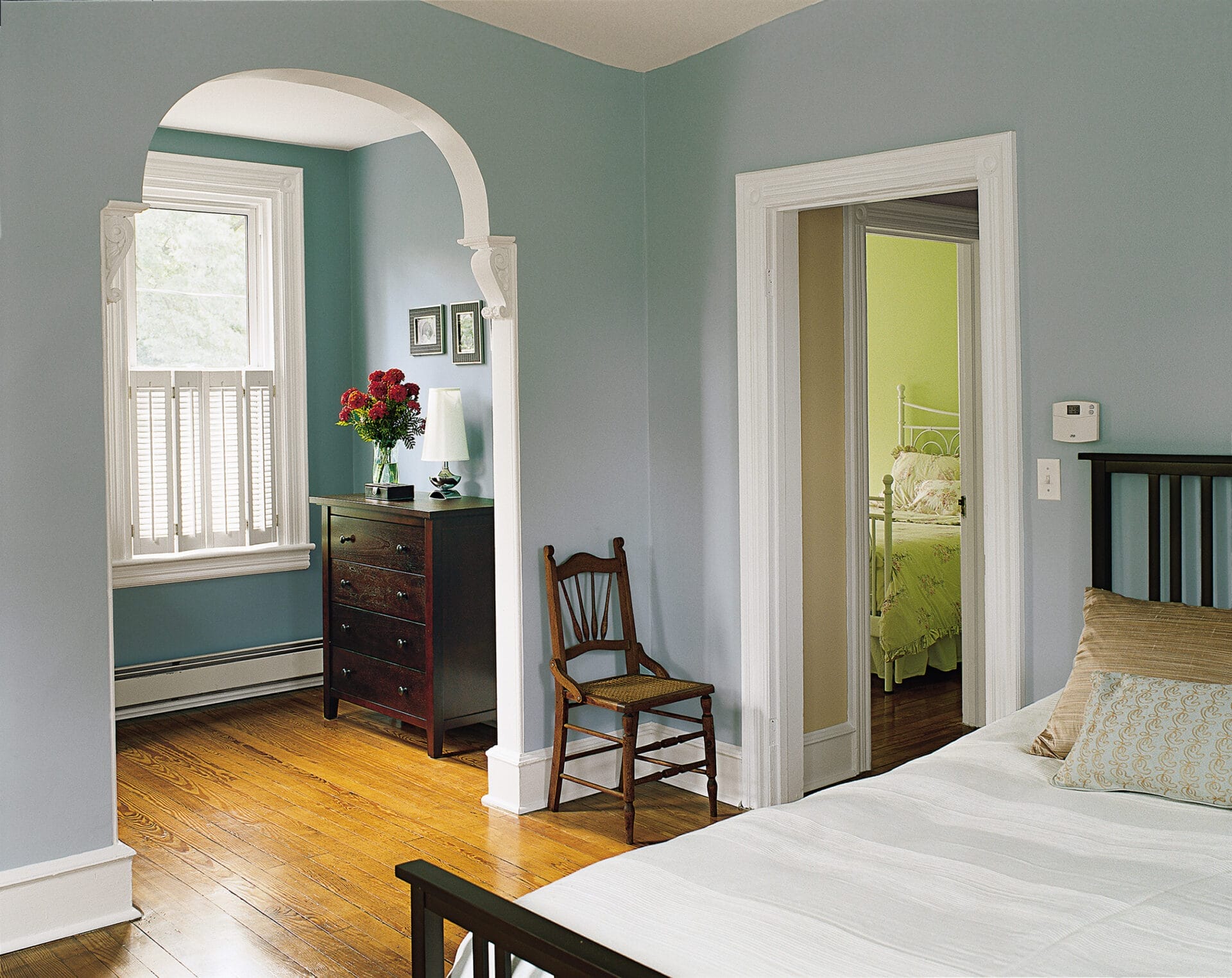 A view of the master bedroom
