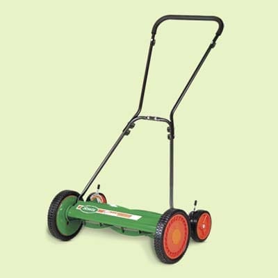 Push reel mower.