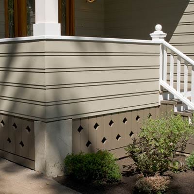 Details of the front porch.
