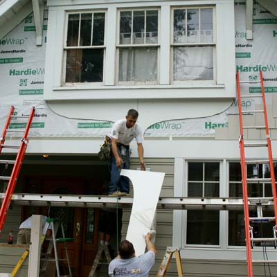 Attaching a window apron.