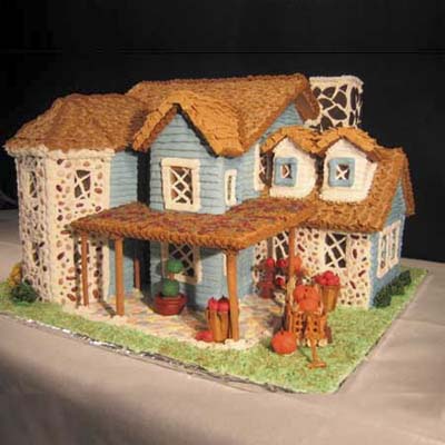 Cape Cod-themed gingerbread house