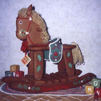 Holiday horse made of gingerbread