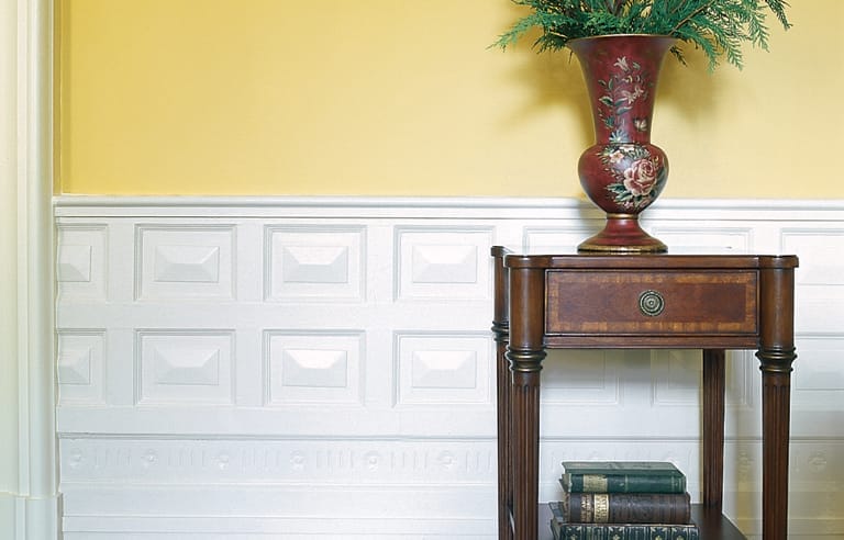an example of a white semigloss paint on a wall