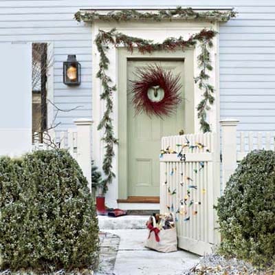 A decorated front door