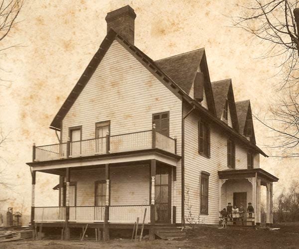 A historic picture of the house