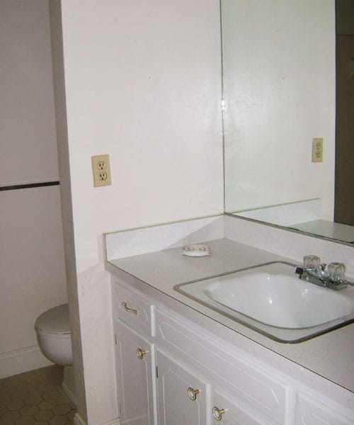 A before photo of the bathroom