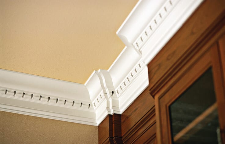 a flat and matte paint finish on a ceiling and a wall