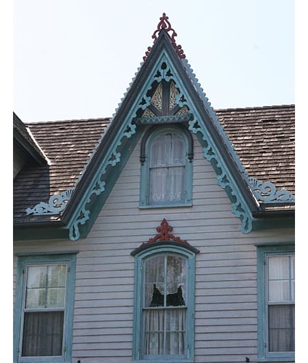 A house with gothic gables.
