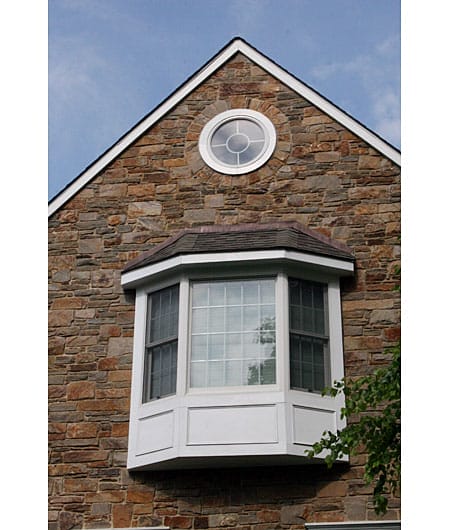 A house with stone end gables
