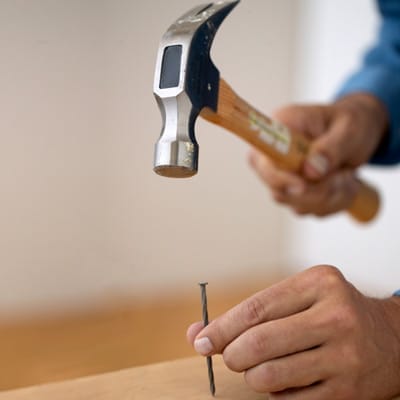 Hammering a nail