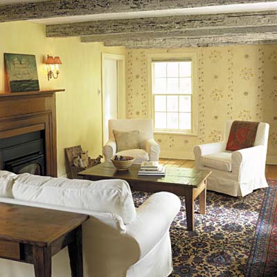 A decorated family room