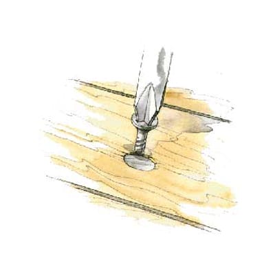 Illustration of a popped nail